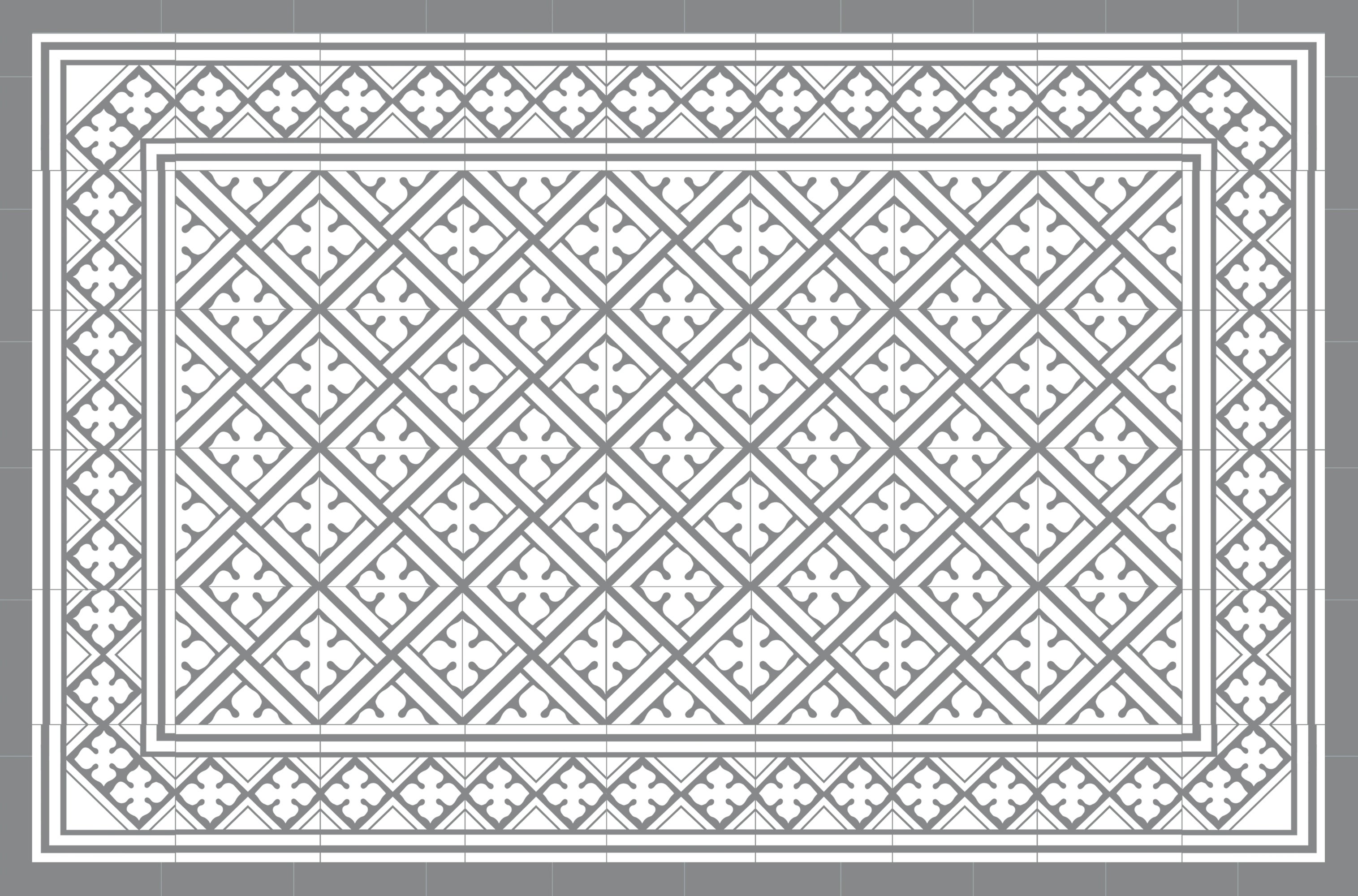 Dywan winylowy Palace 66x100 - antypoślizgowy PVC, winylowy do kuchni lub salonu, zmywalny, styl hydrauliczny