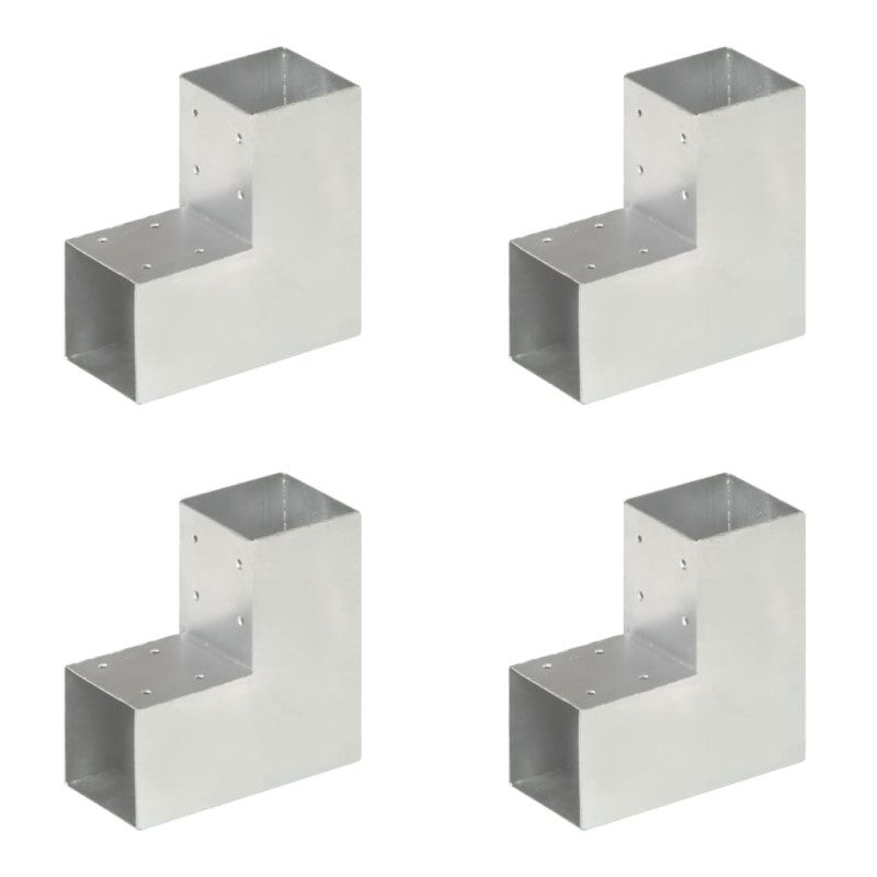 Łączniki w kształcie L, 4 szt., galwanizowany metal, 91x91 mm vidaXL