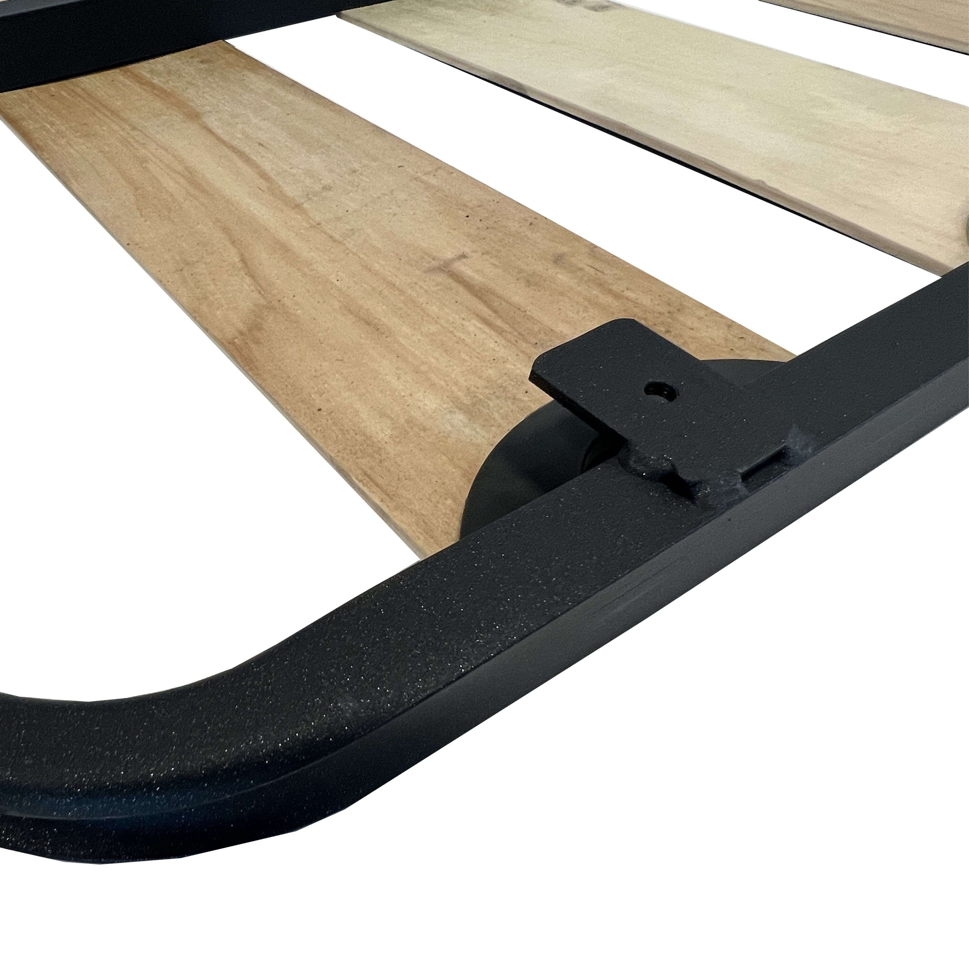 Somier 90x190 cm multiláminas con Reguladores Lumbares, Firmeza Adaptable, Tubo 40x30 mm y Laminas de Haya Natural (Sin Patas) - 6