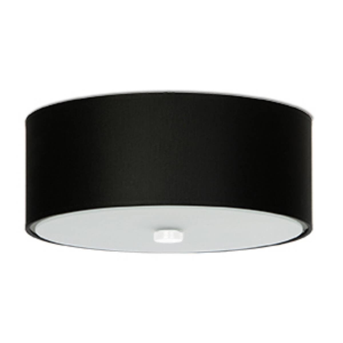 Plafon Skala okrągły czarny 3xE27x15W wym: 22 x 30 cm IP20 tkanina Sollux Lighting