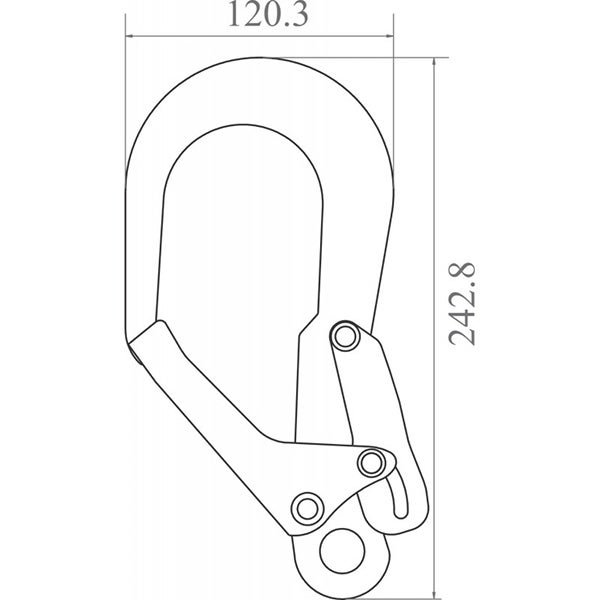 Longe diélectrique en sangle avec absorbeur d'énergie et connecteurs - 2 m - FA3030820 - 4