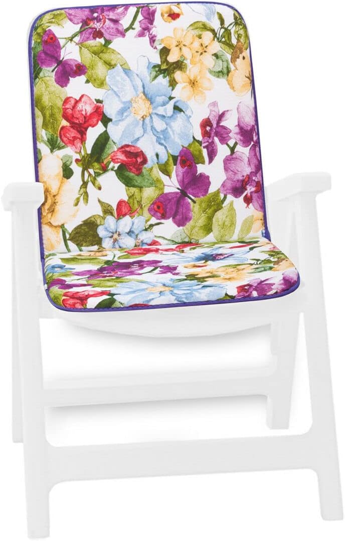 Cojín Alto Universal Para Silla De Rayas CAPRI - 88x45 Cm, Tejido De Algodón, Relleno De Esponja, Con Cordones