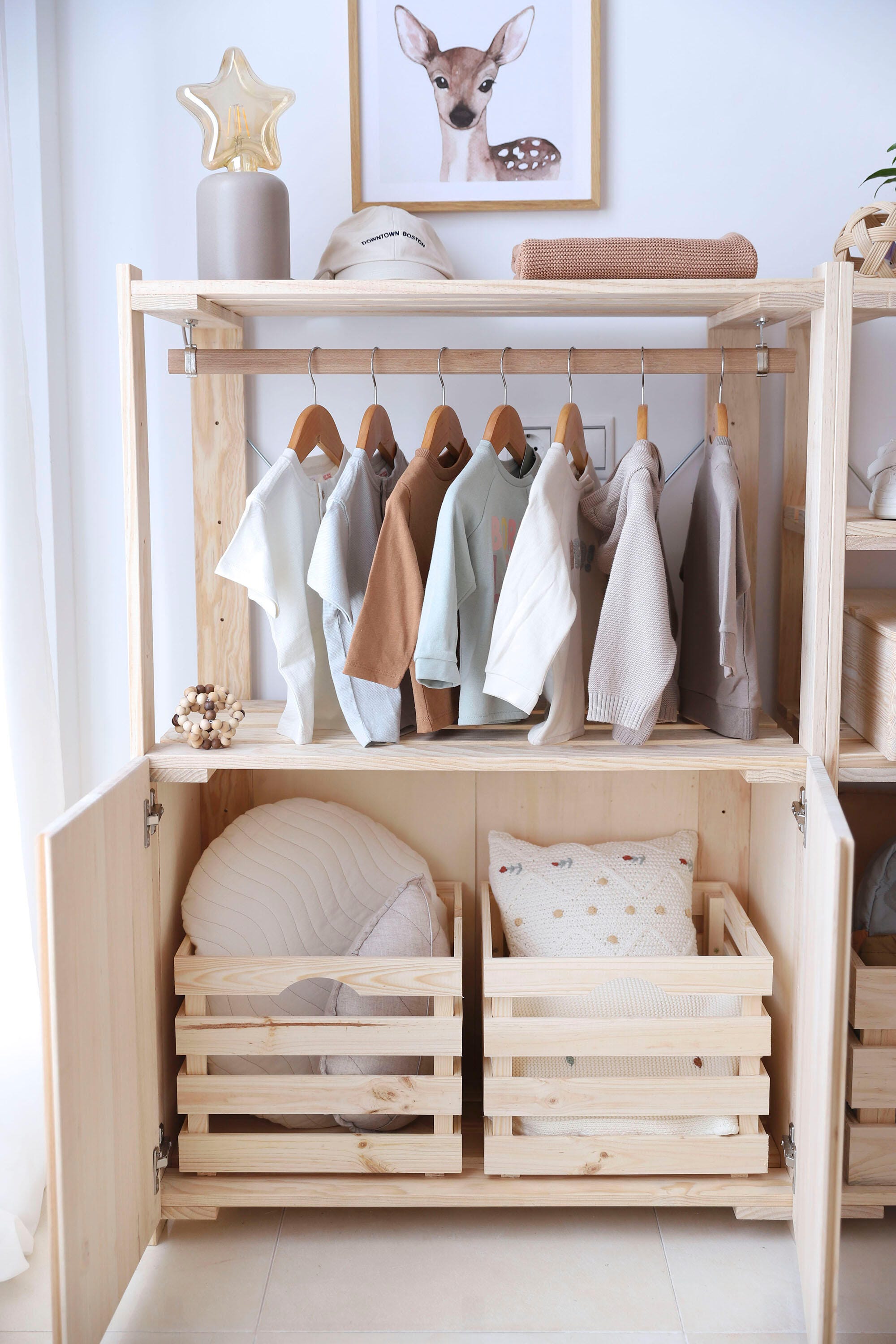 Structure d'armoire suspendue Nova 53.5x76.5x40.5 cm en pin massif - 5