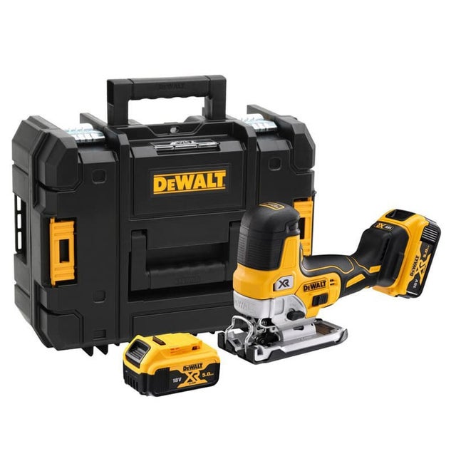 Scie sauteuse 18V XR (2x5,0 Ah) en coffret TSTAK - DEWALT DCS335P2