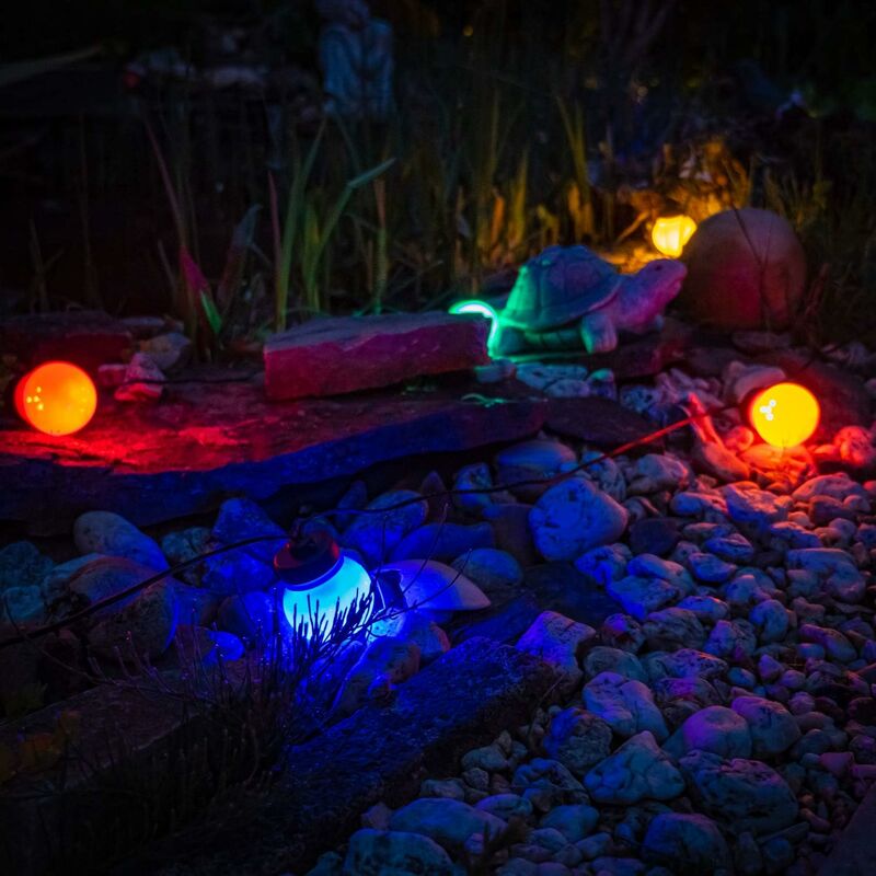 LED Guirlande lumineuse multicolores de 2 m avec 20 balles pour intérieur extérieur Décoration pour Guinguettes Fêtes Anniversaire Mariages - 3