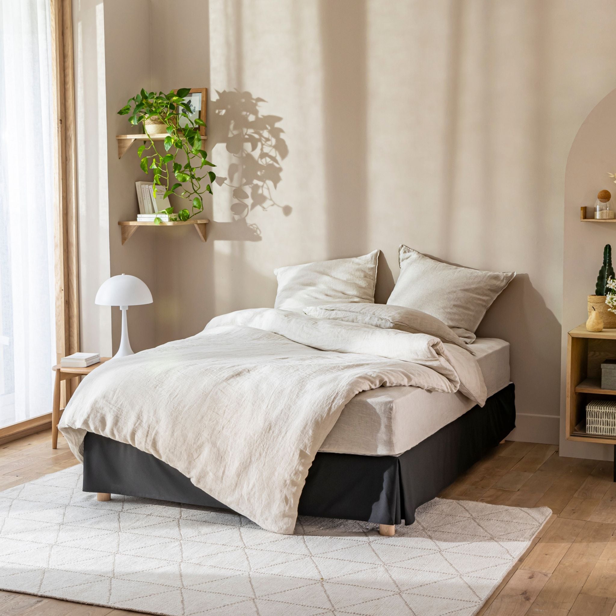 Cache-sommier intégral noir 160x200 - 2