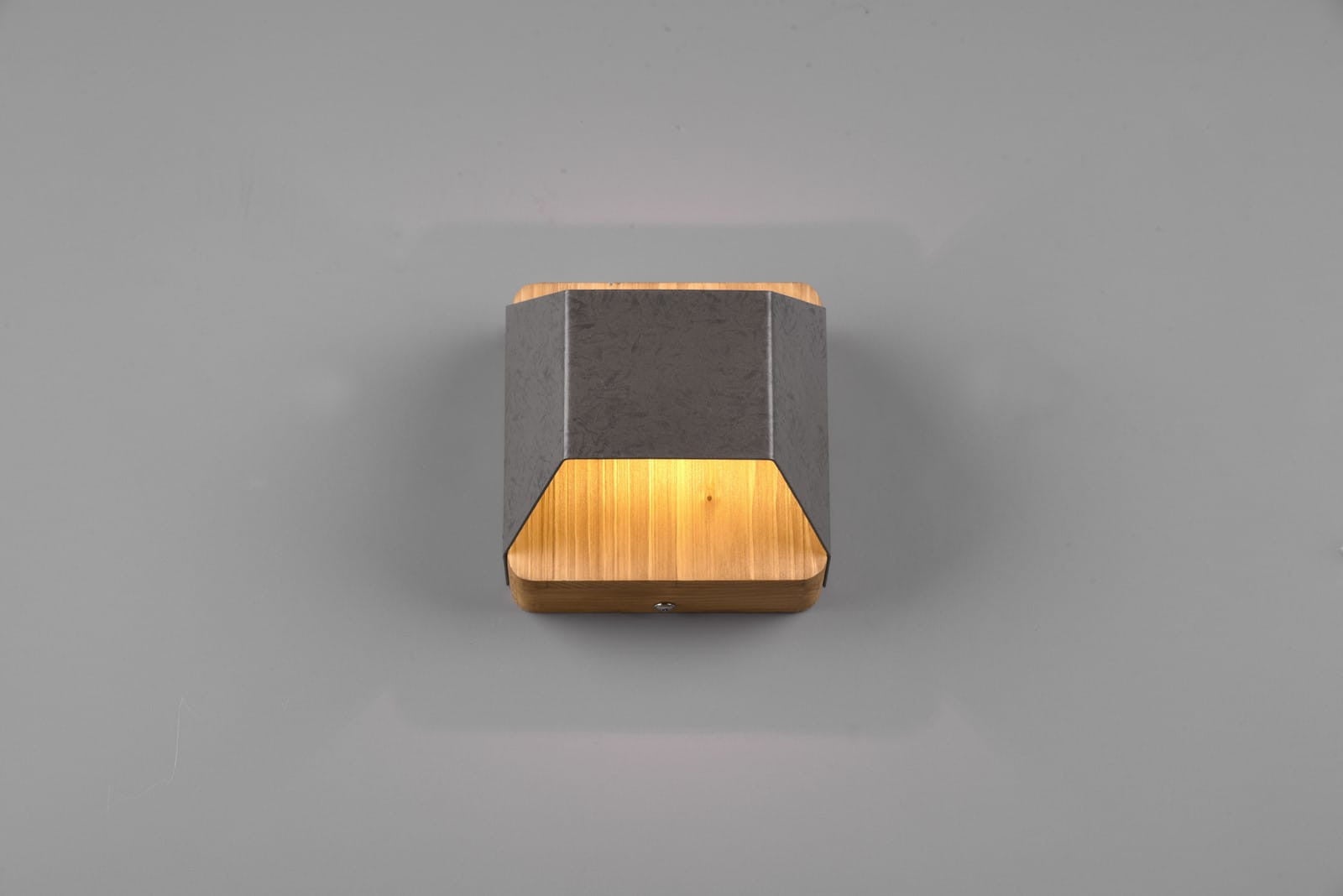 Kinkiet LED ARINO jasne drewno-srebrny-nikiel antyczny 4.3W Ciepła biel 400lm drewno wym:12x12,2x12,2cm IP20 Trio