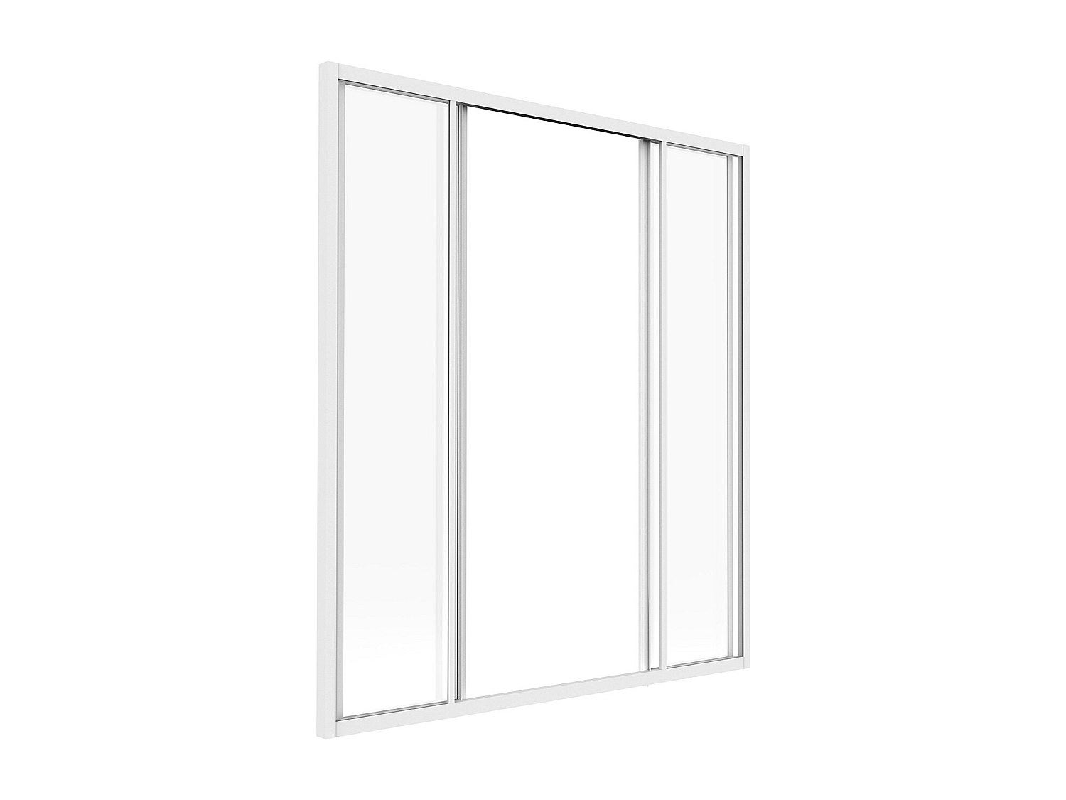 Verrière coulissante en aluminium thermolaqué blanc 120 x 130 cm (L x H) – RAVENA - 3