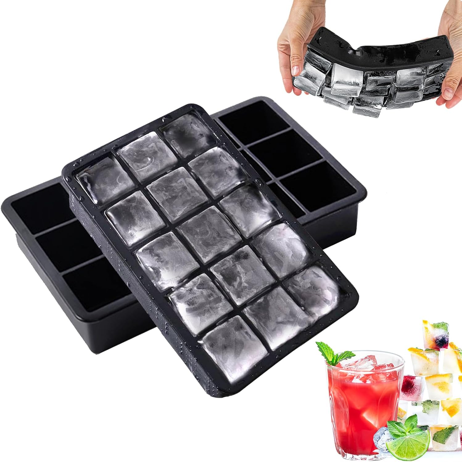 Ghiaccio Stapo, Vassoio Per Cubetti Di Ghiaccio Senza BPA A Doppio