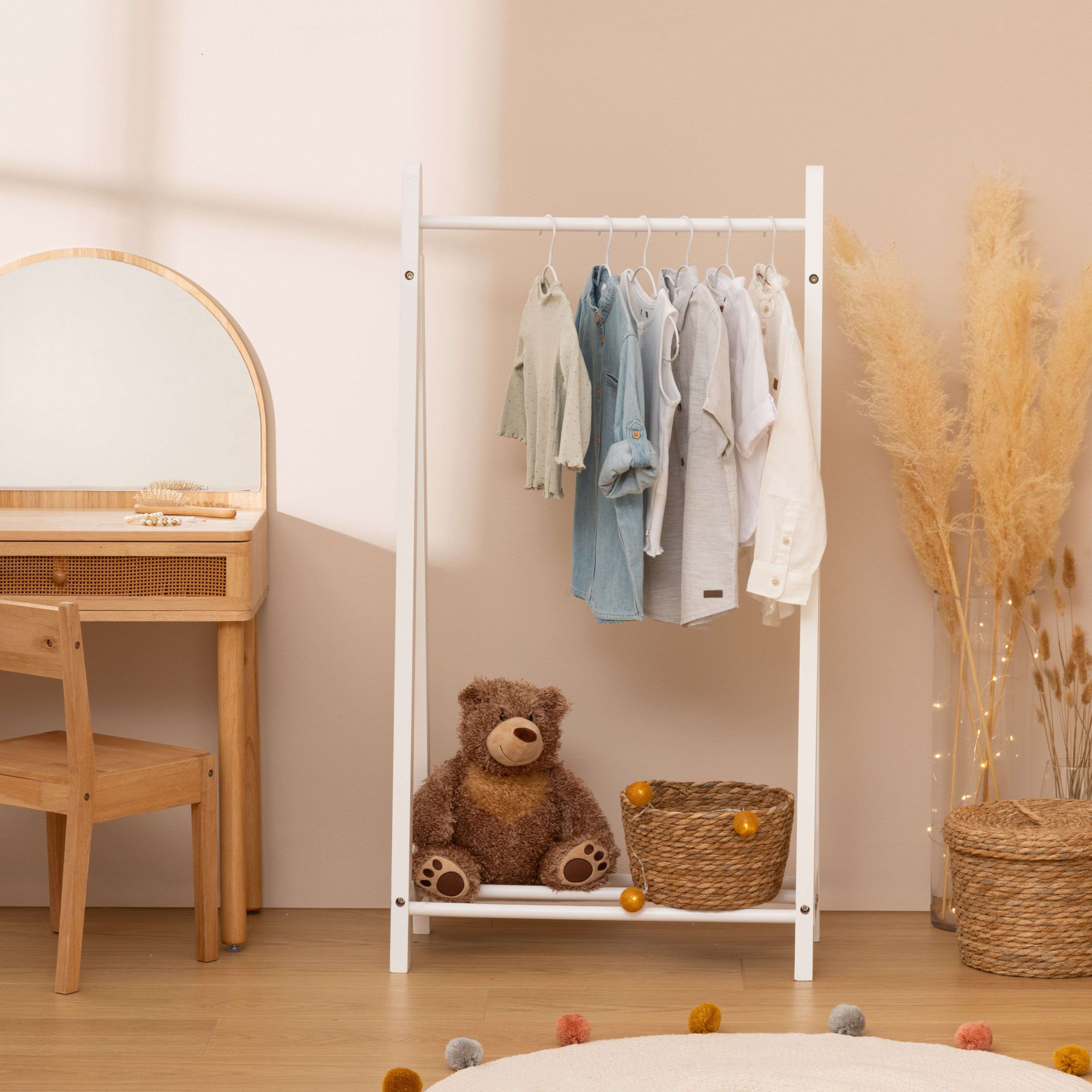 Portant à vêtements enfant blanc 58x115cm - Atmosphera Créateur d'intérieur - 4
