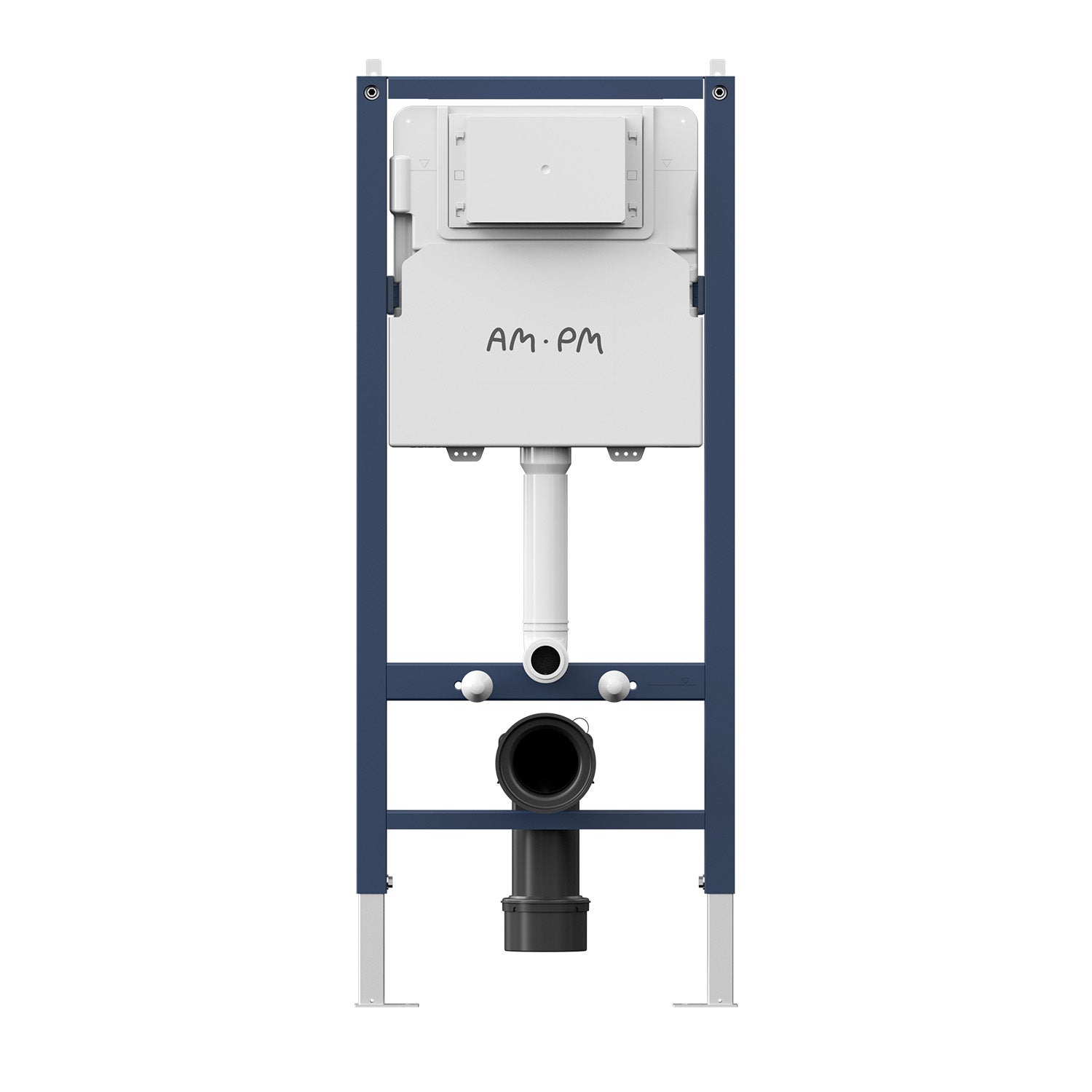 Pack WC suspendu bâti mural et cuvette Plaque Carrée Noire,&nbsp;Pack WC Bati-support AM.PM Hit - 3