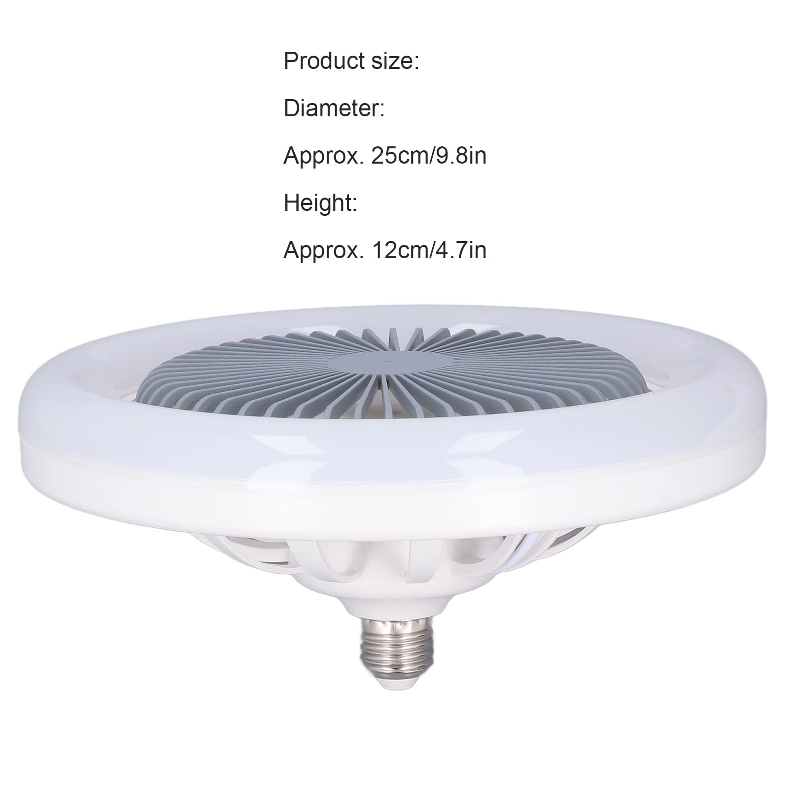 Ventilateur de plafond à douille avec lumières, ventilateur de plafond de 10 pouces avec lumière 2400LM 600 - 5