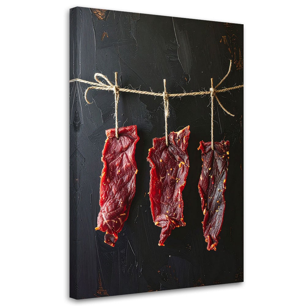 Obraz do kuchni restauracji baru jadalni, Wisząca sucha wołowina 30x45