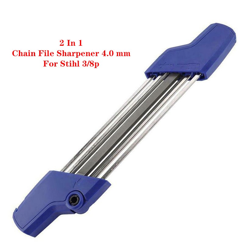 2 pièces 2 en 1 métal facile tronçonneuse chaîne affûteuse 3/8 pouces P 4.0mm scie dents ensemble affûtage rapide - 2