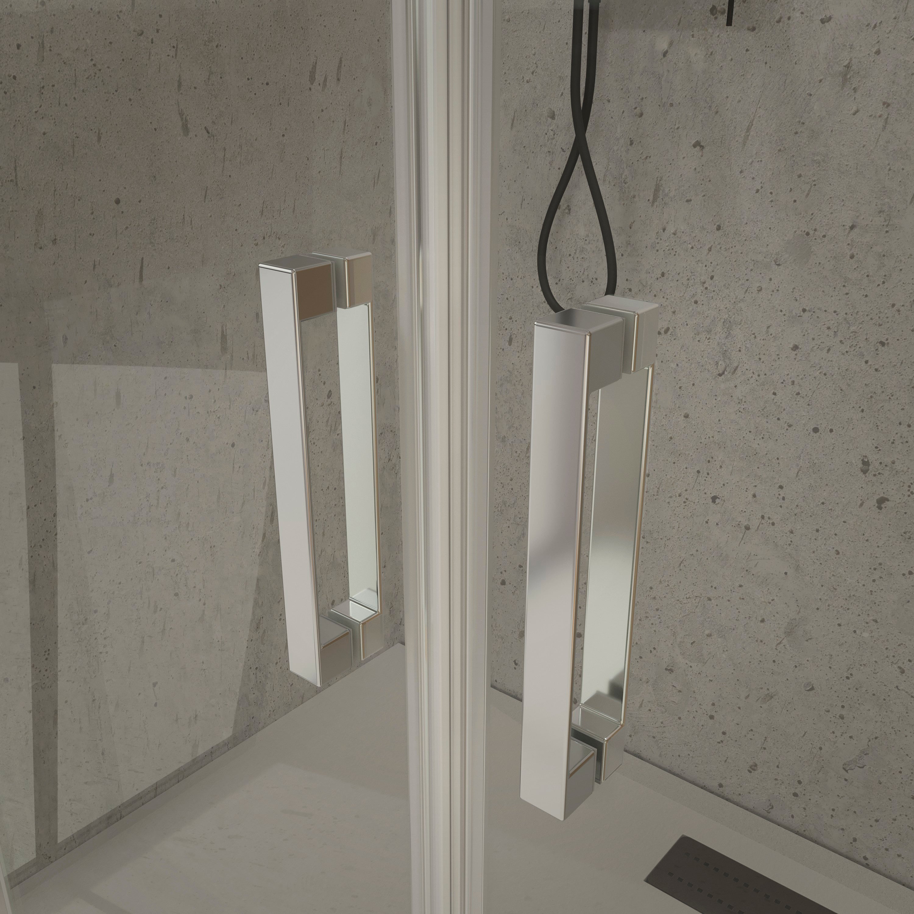 Mamparas de Ducha Corredera con Cristal Templado 6mm Antical- Perfilería Plata Brillo - 139 a 141 cm Ancho Adaptable 4cm x 195cm (Alto) - 3