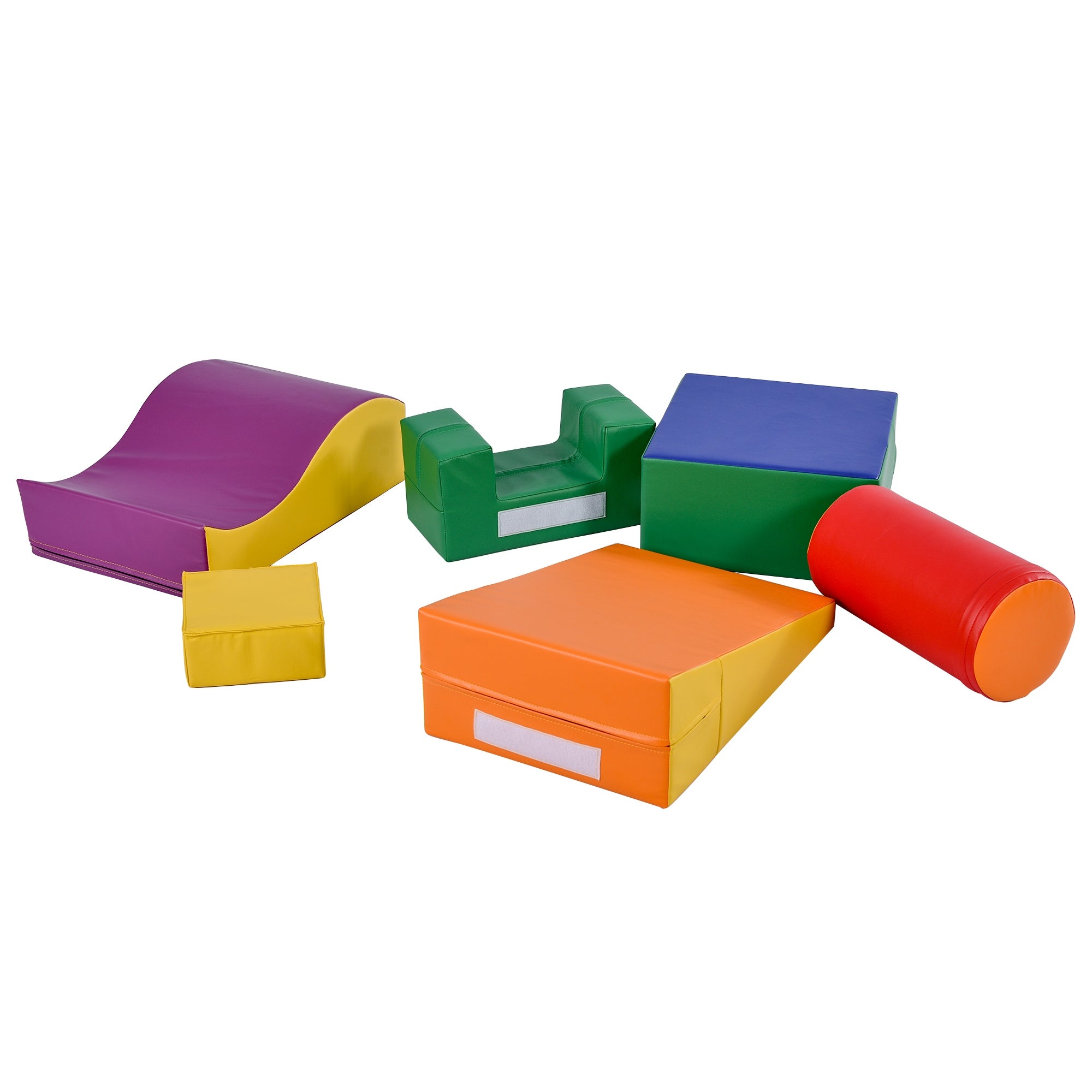 Blocs géants 6 pièces - Jouet pour enfants - Escalier, toboggan, activité de grimpe et de ramper - Couleurs vives - 5