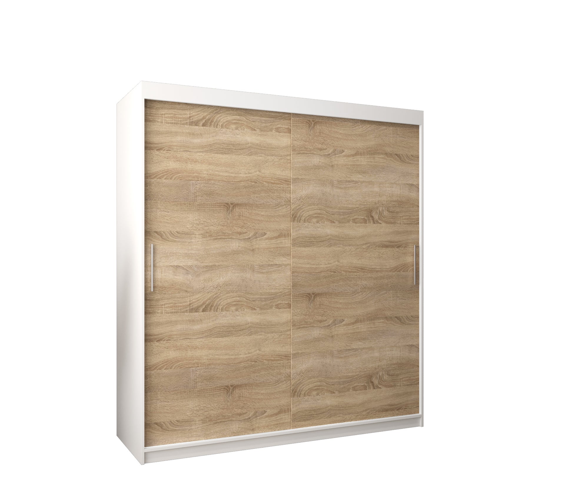 Szafa przesuwna garderoba TOKYO 180 x 62 x 200 cm Biały + Sonoma - Abiks Meble