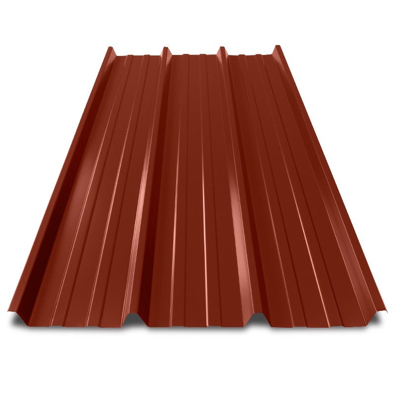 Tôle bac acier 0.50 mm couverture métallique 2100x1000 mm AXEL LIGHT® | Rouge Tuile | RAL 8012 - 2