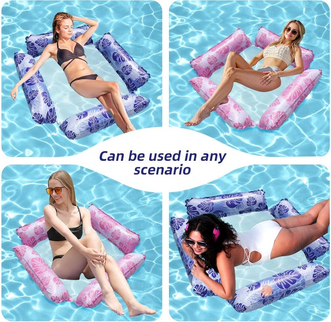 Trade Shop Traesio - Matelas à eau gonflable, hamac flottant pour piscine, 178X94CM, couleurs assorties 58836 Trade Shop Traesio - Matelas à eau gonflable, hamac flottant pour piscine, 178X94CM, couleurs assorties 58836