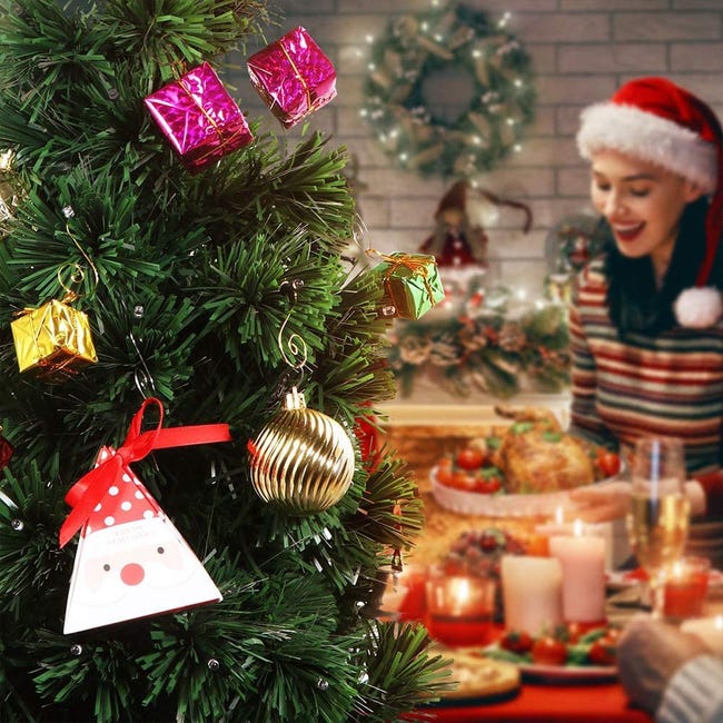 60 Ganci Per Albero Di Natale A Stella - Acciaio Inossidabile, Piccoli, Color Argento, Riutilizzabili, Per Palline E Decorazioni
