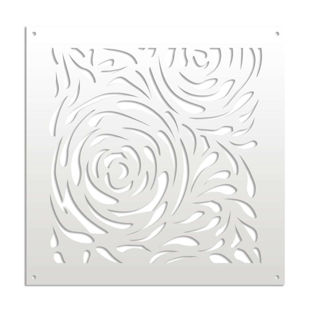 TYPHOON - Panel perforowany z PVC - Osłona przeciwsłoneczna - Rozmiar 73x73 cm - Grubość 1 cm - Kolor BIAŁY