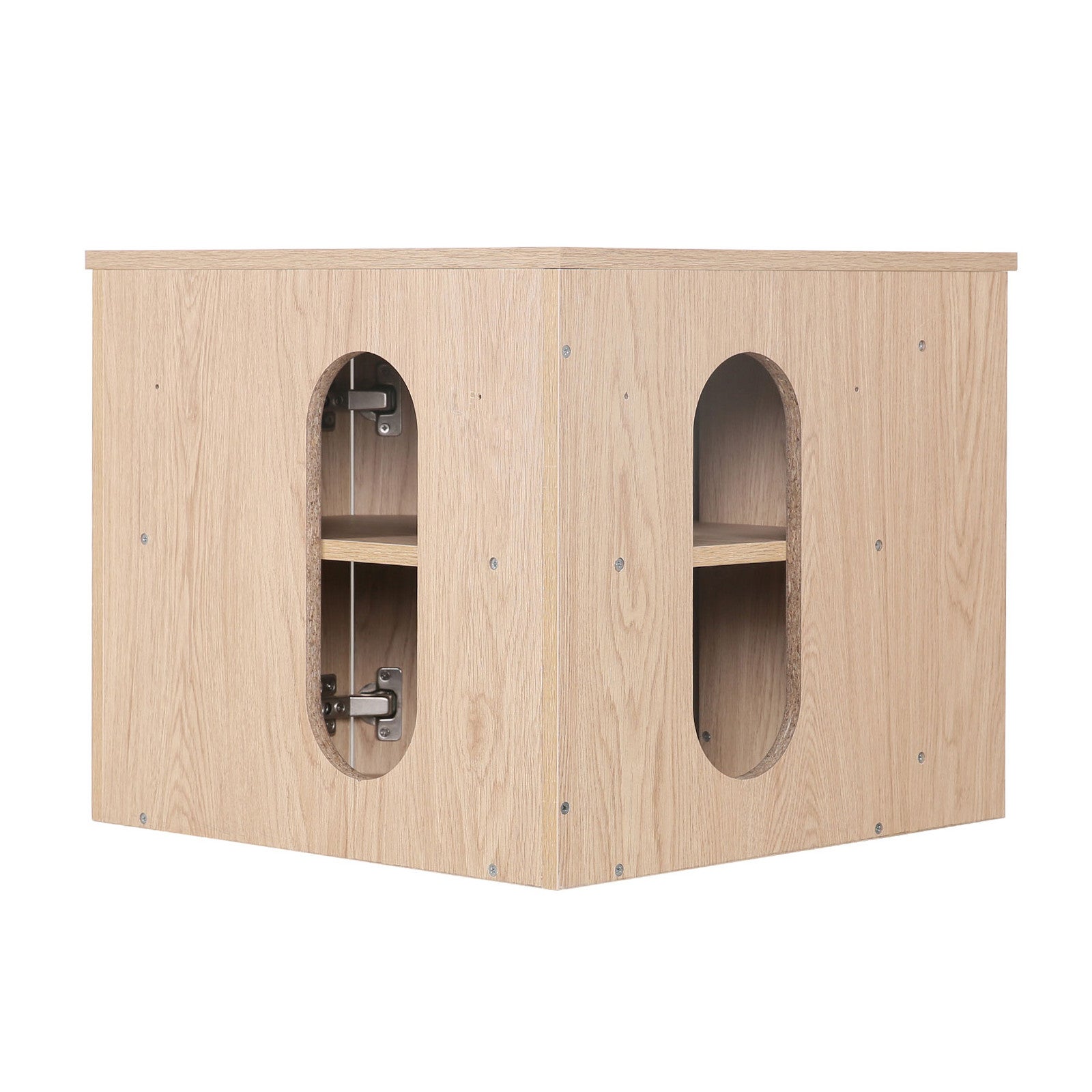 Ensemble meuble sous vasque d'angle SORRENTO + vasque blanche - 4