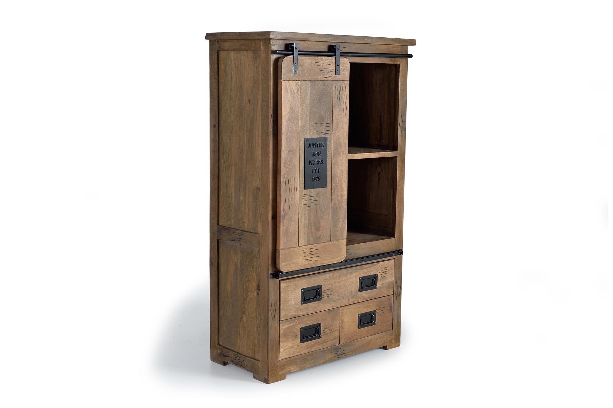 Armoire en bois manguier et metal