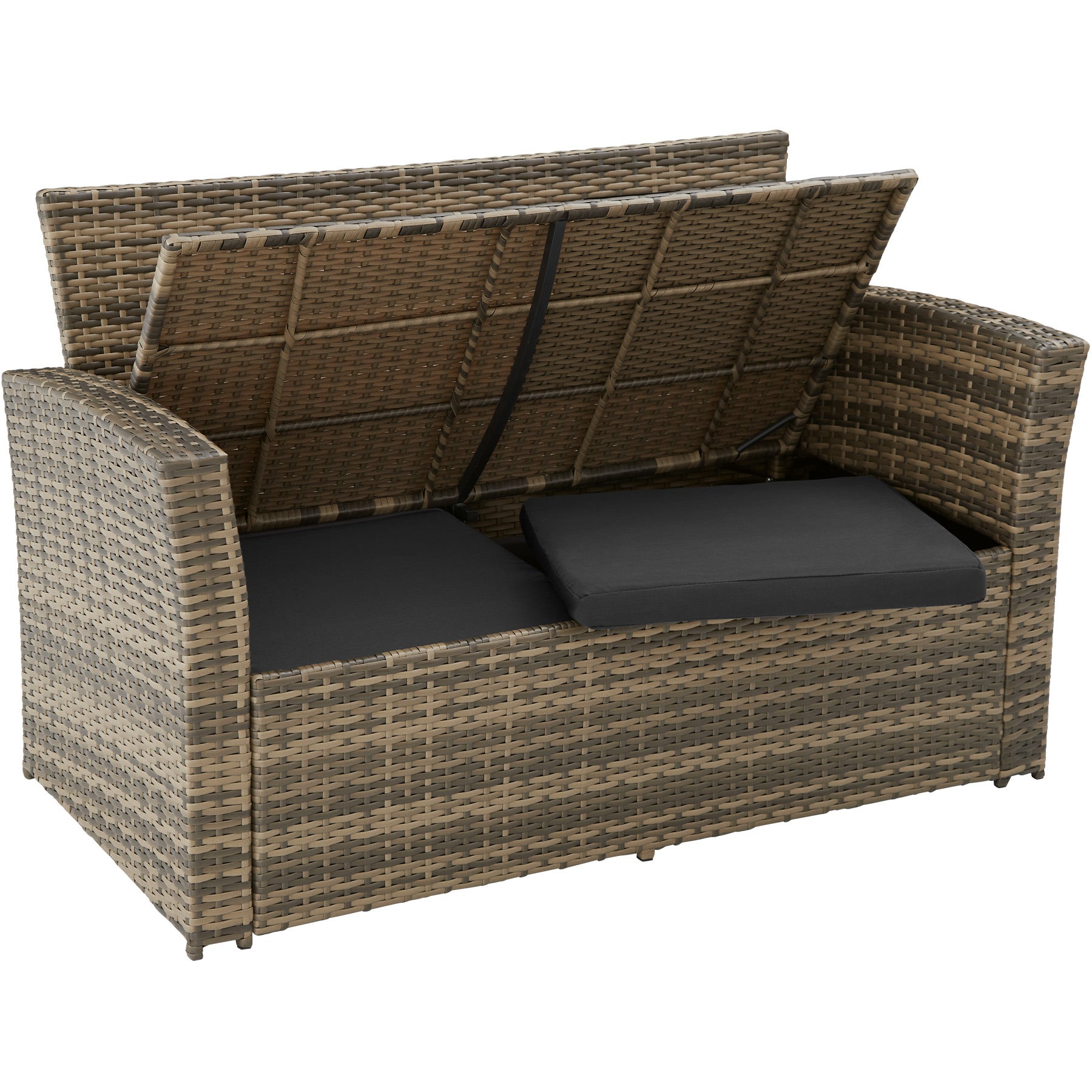 Salon bas de jardin en Résine tressée Beige 4 personnes - 4