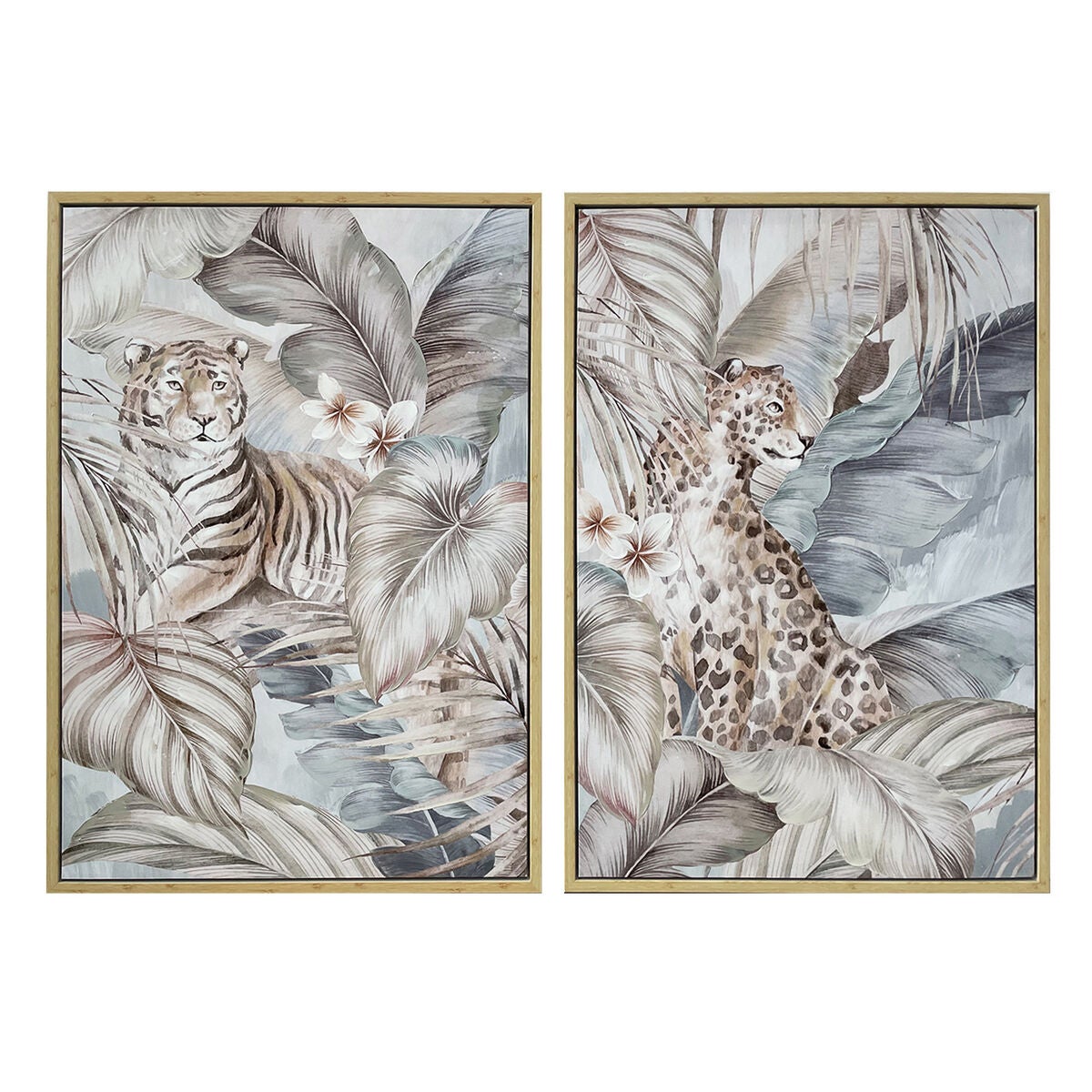 Cuadro dkd home decor tropical (70 x 4 x 100 cm) (2 unidades)