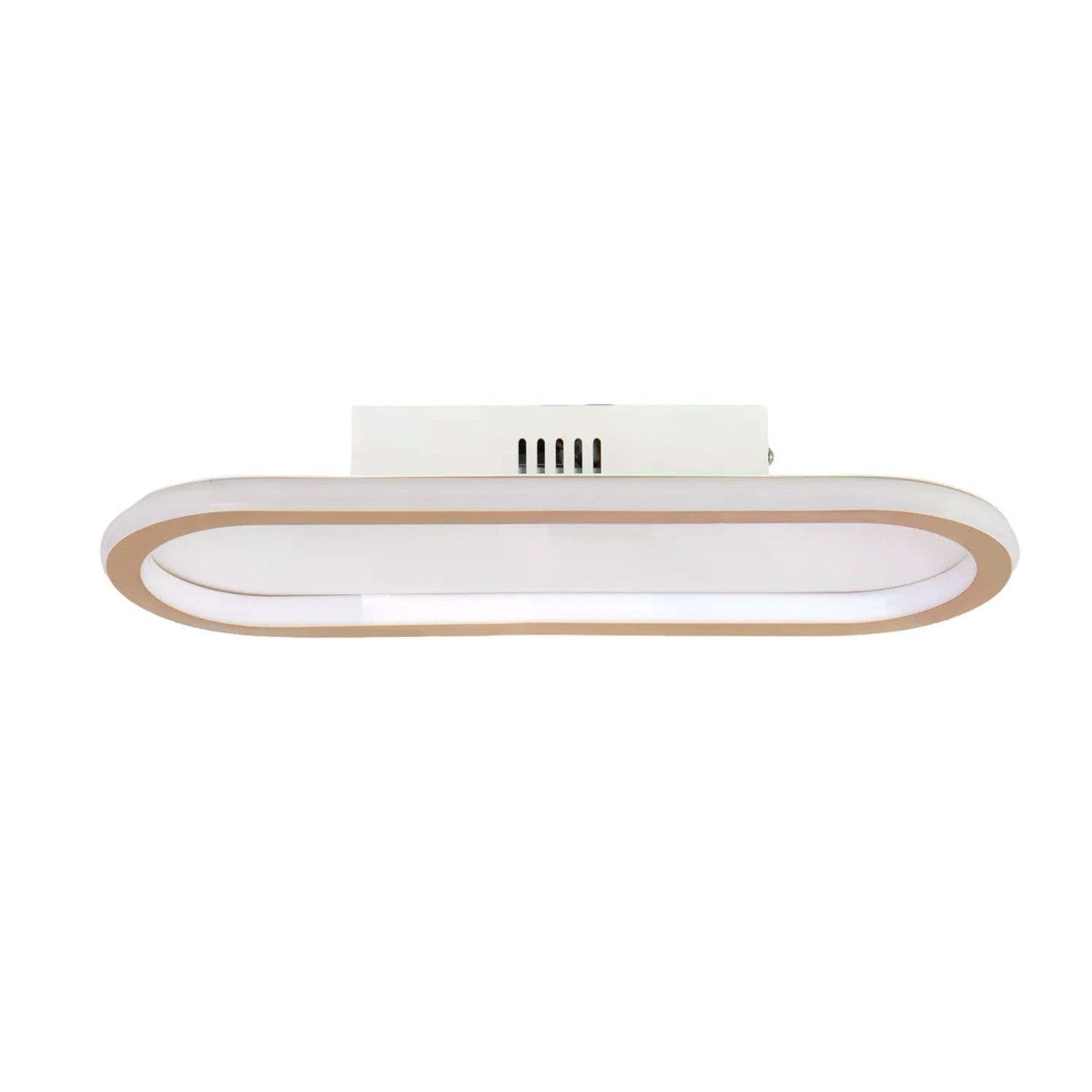 Plafon Cerchio owalny złoto-biały LED 25W 2700 lm z pilotem wym: 7 x 15 cm IP20 metal Abruzzo