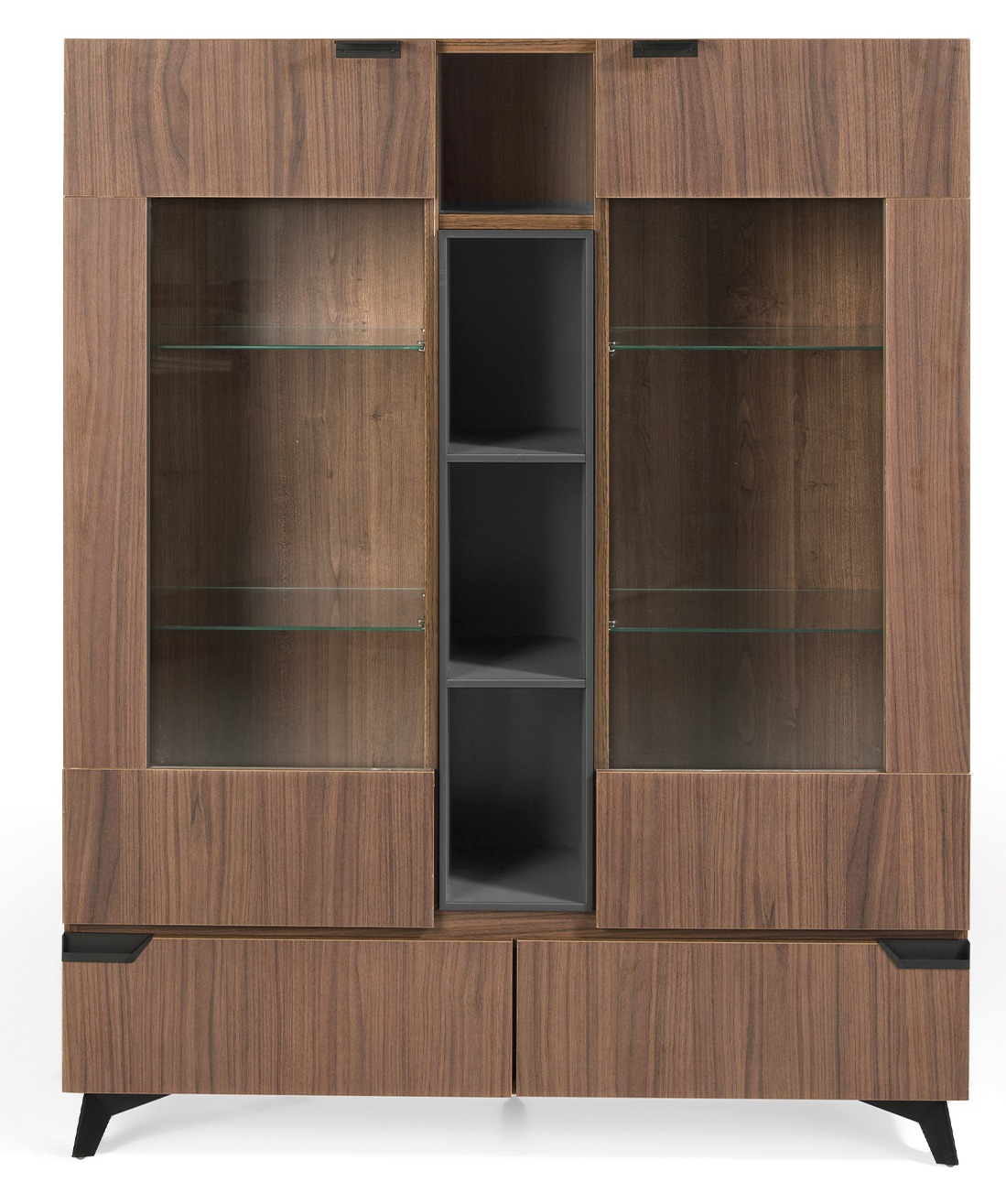 Vitrine bibliothèque armoire meuble de salon en ... - FR