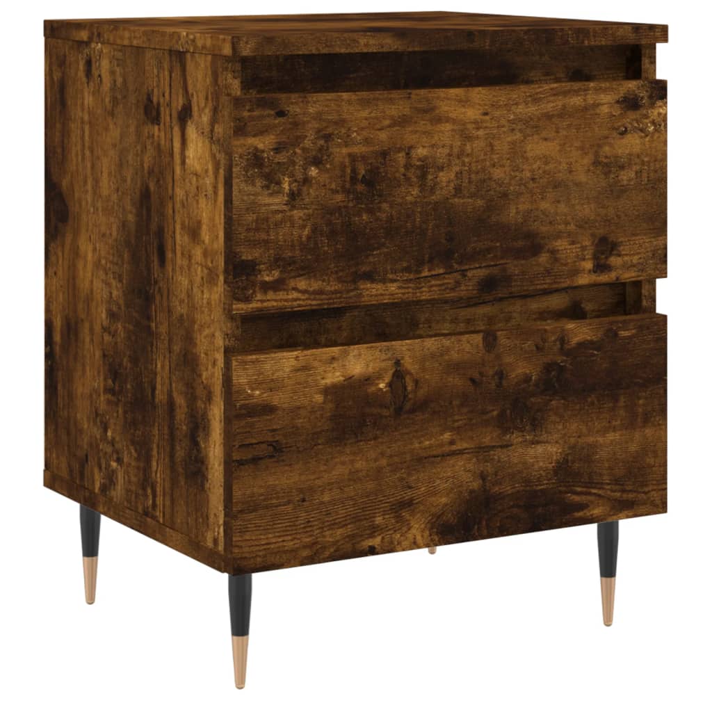Table de chevet chêne fumé 40x35x50 cm bois d’ingénierie vidaXL - 2
