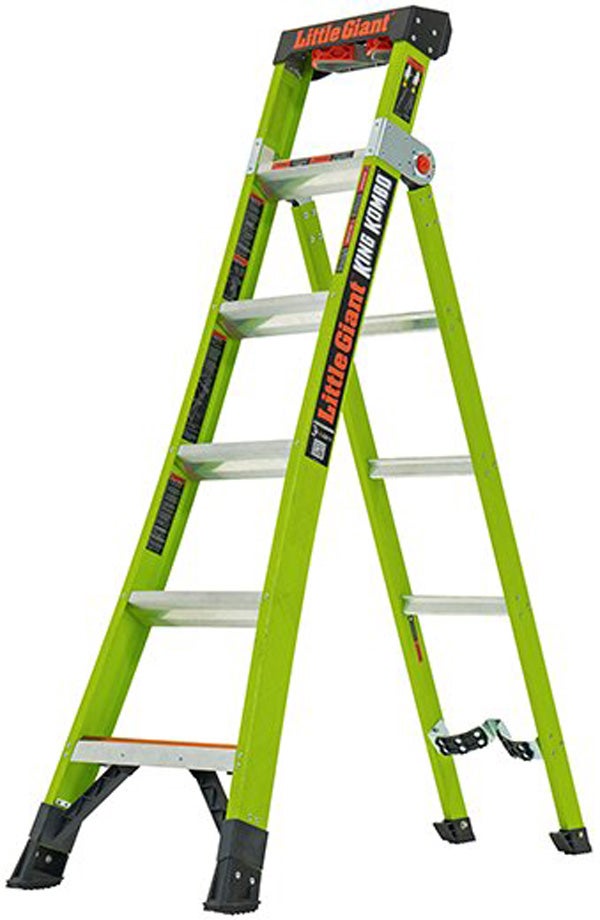 Escabeau isolant 7 marches - Hauteur max. de travail 4.40m - LIG-13814