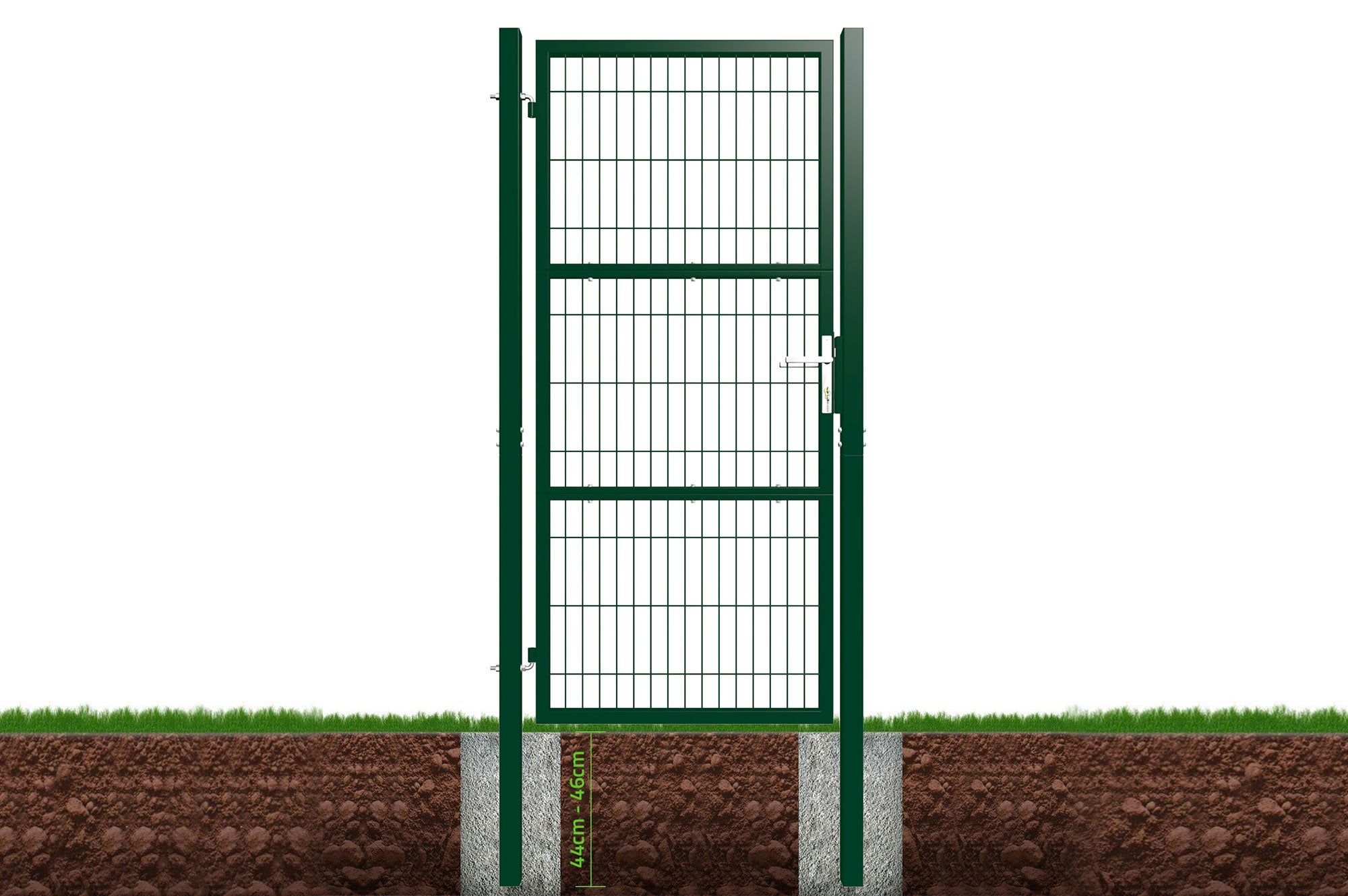 Portillon grillagé 1m RAZO H.200cm Vert - 7