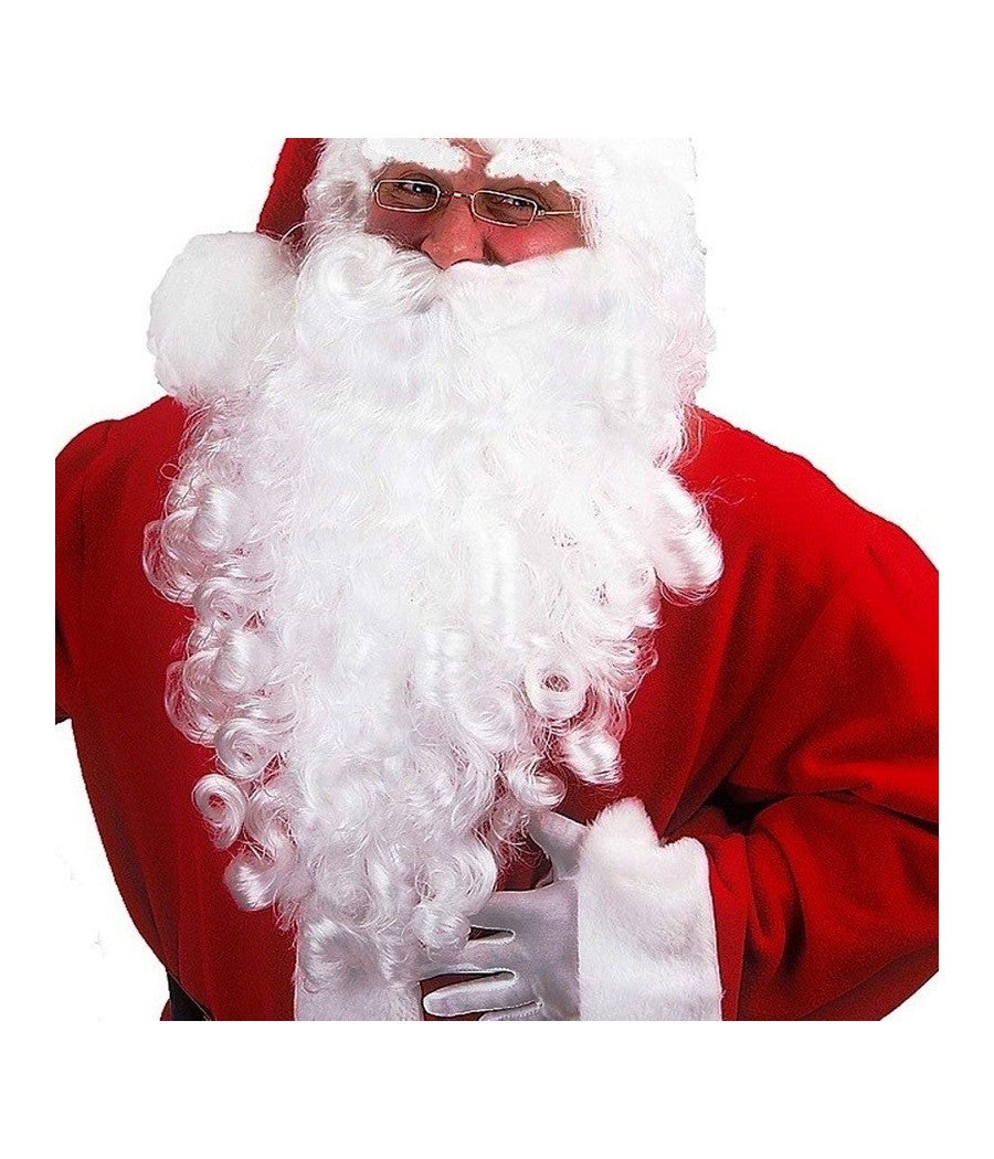 Barba Finta Di Babbo Natale Bianca - Accessorio Per Costumi Adulti, Carnevale E Halloween
