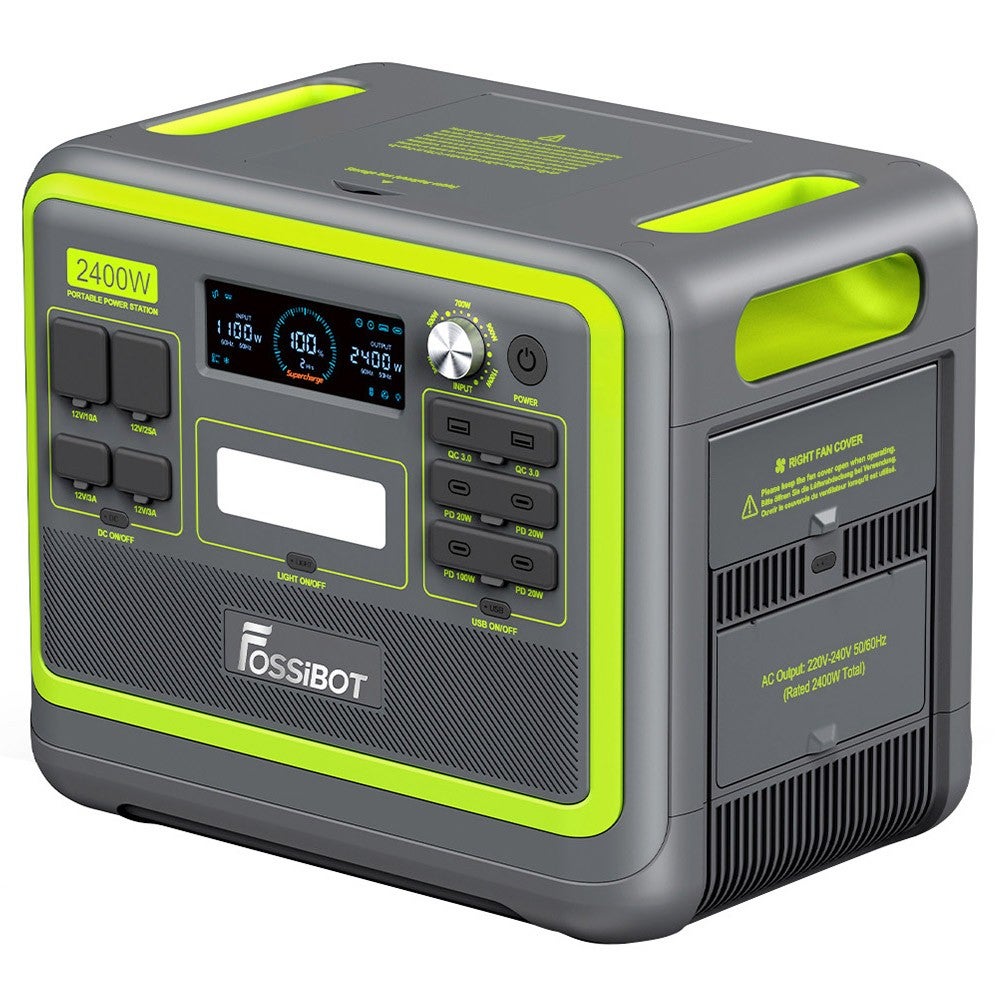 Station d'Énergie Portable FOSSiBOT F2400 2400W, 2048Wh LiFePO4, 16 Sorties - Vert - 4