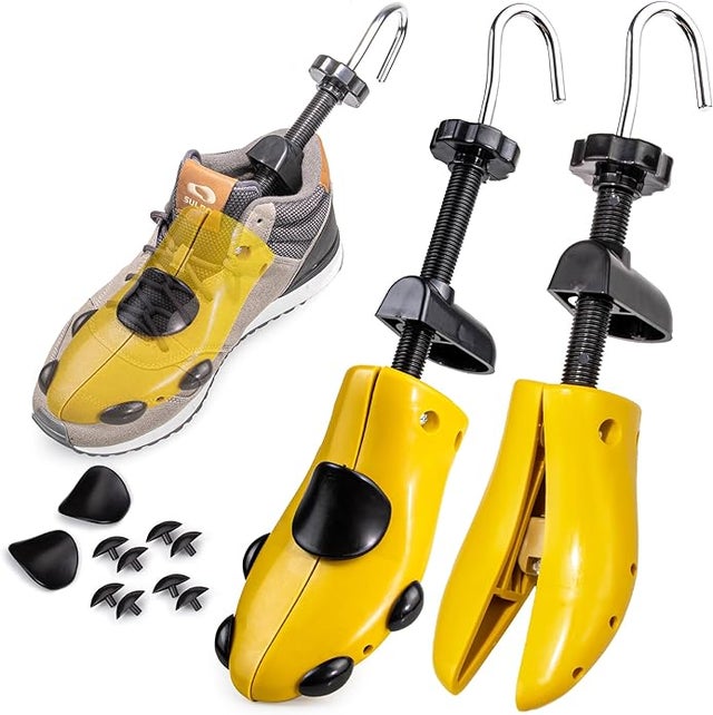 1 paire d'élargisseurs de chaussures à 4 directions : pour étirer les chaussures, pour l'oignon, pour agrandir les chaussures, pointures 36 à 46