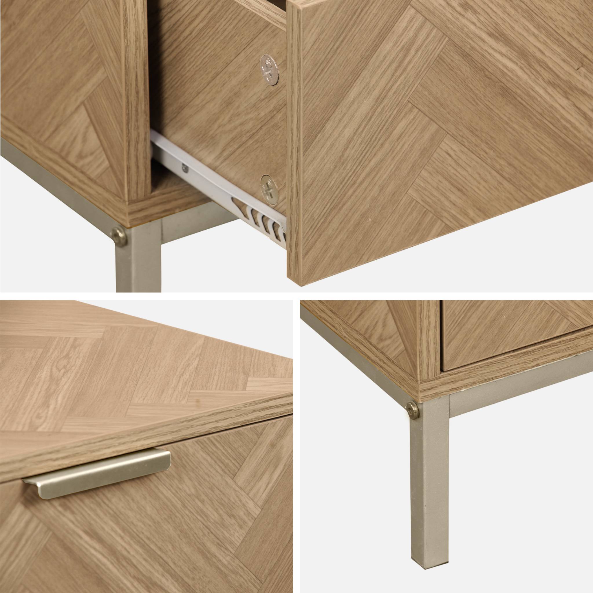 Lot de 2 tables de chevet. Budapest. deux tiroirs. L 45 x l 40 x H 45cm - 3