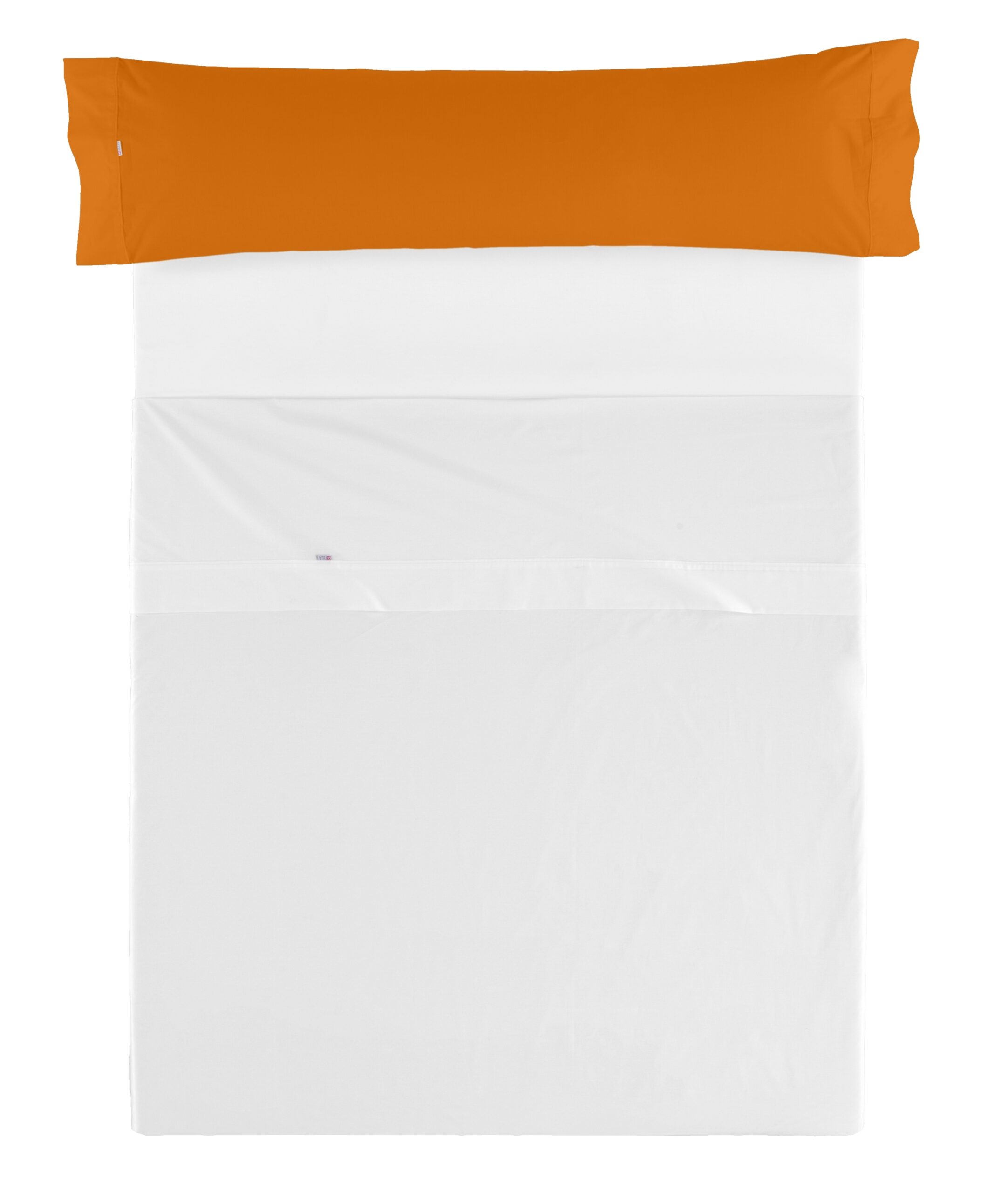 Pack de 2 fundas de almohada polialgodón color ocre 45 x 80 cm