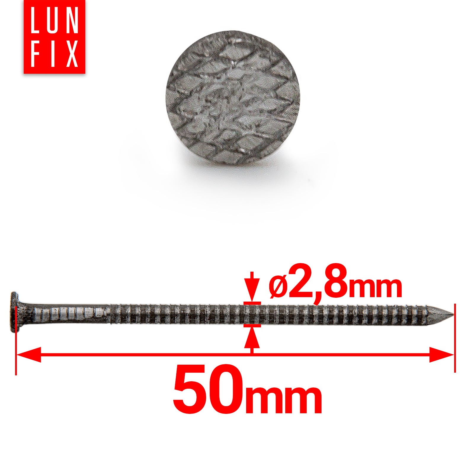 Gwoździe pierścieniowe 2,8x50 mm 1kg - 2