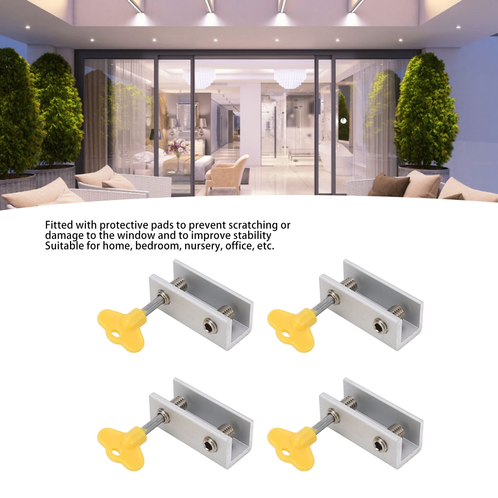 Aluminium Réglable Avec Clé Pour Fenêtre Coulissante Verticale