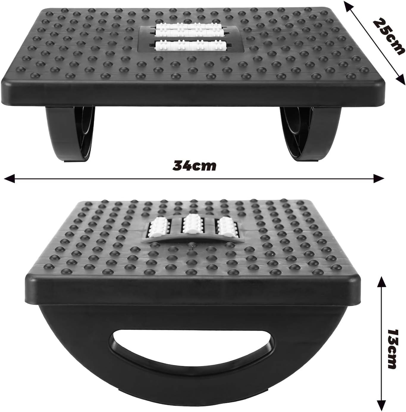 Repose-pieds sous le bureau, ergonomique, Effet de Massage Confortable pour Une Meilleure Circulation Sanguine dans Les Jambes pour Bureau Maison - 2