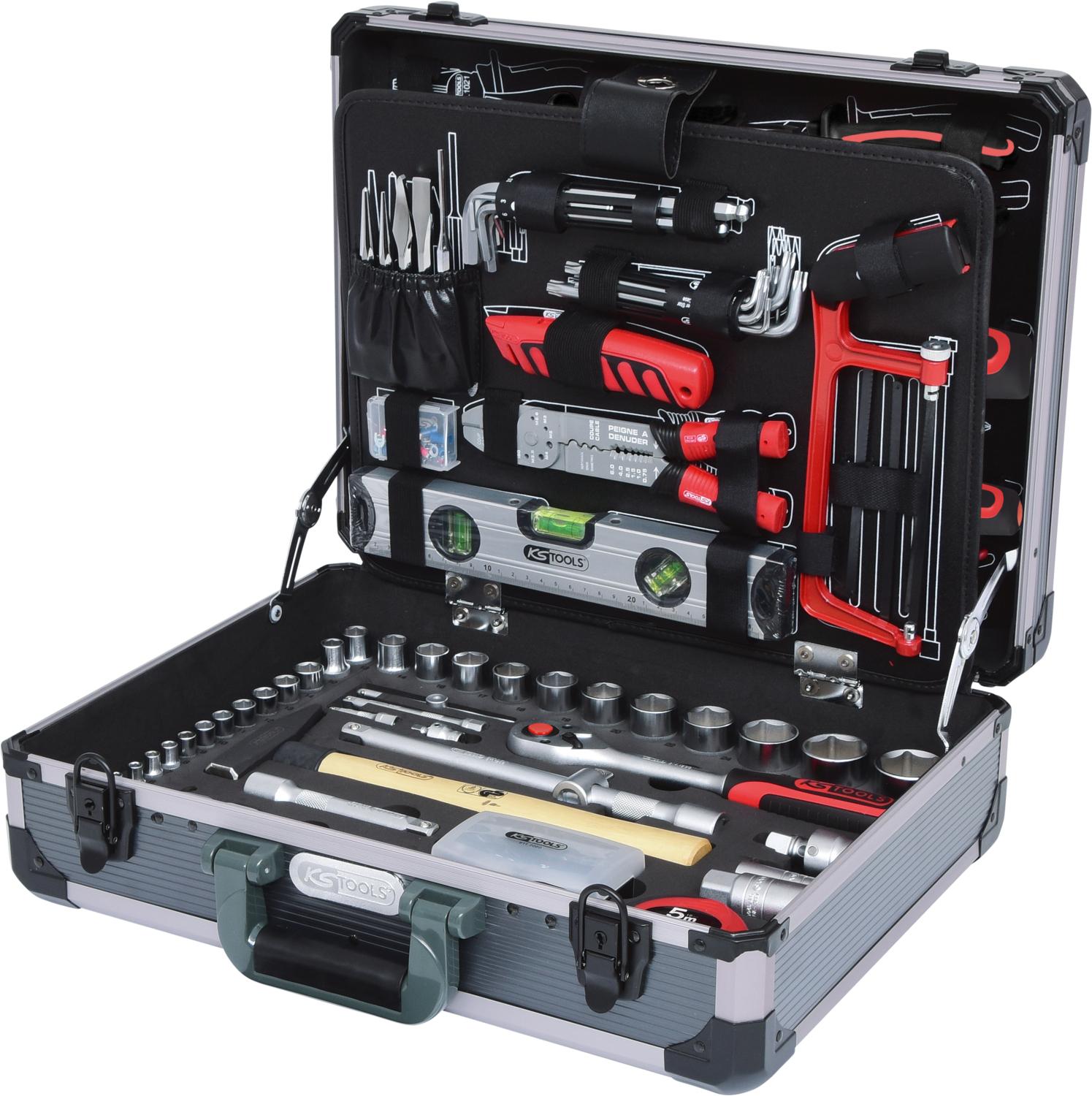 Jeu D'outils Universel KS TOOLS 97 Pièces - 1/4" Et 1/2" - Boîte De Rangement - Qualité Professionnelle