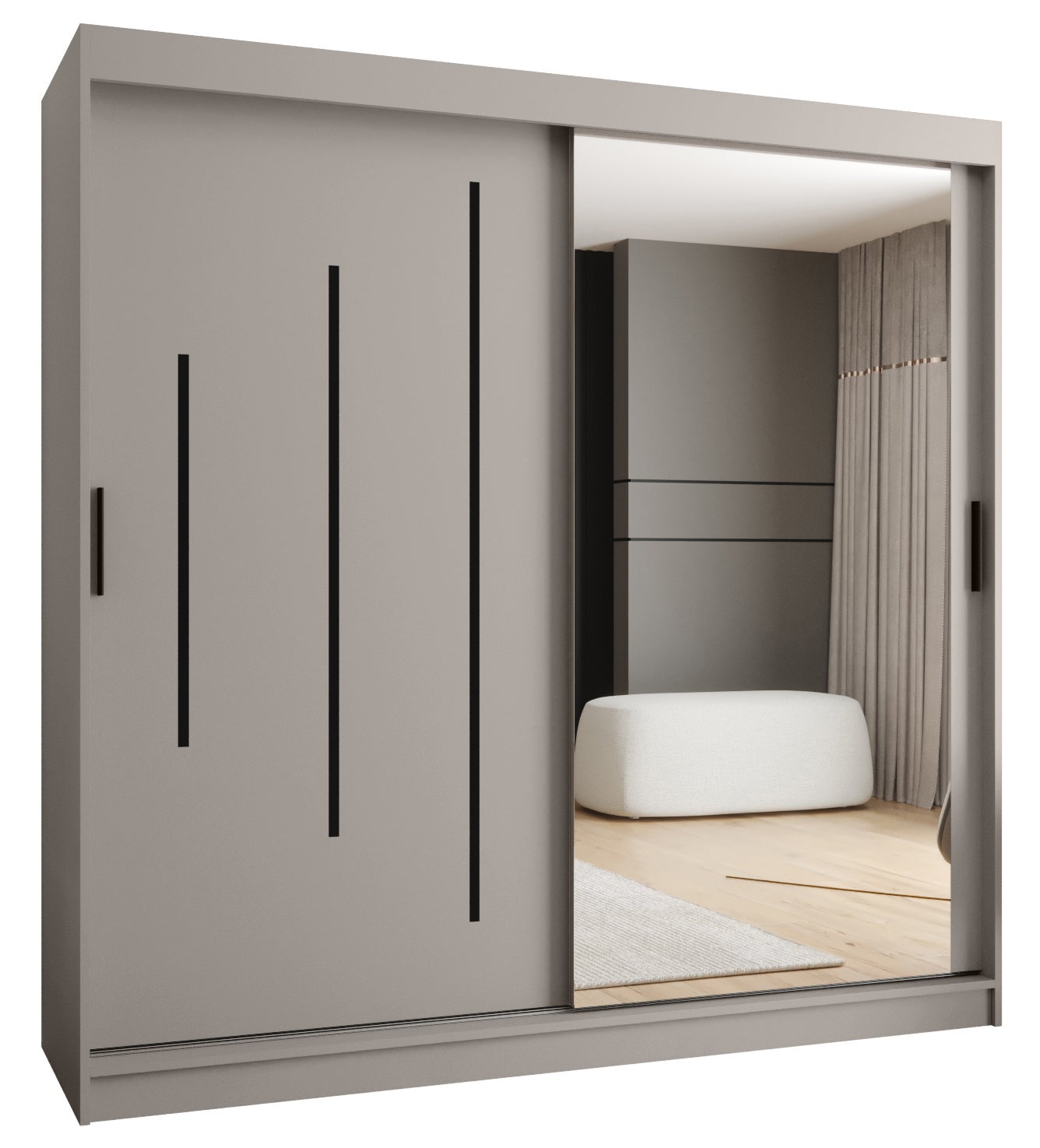 Szafa przesuwna garderoba RUBINO Y2 200 x 62 x 200 cm Kaszmir