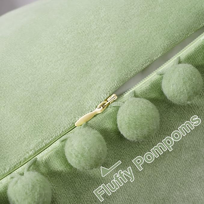 2 Pezzi Federe Cuscini Divano Verde Salvia Copricuscini 45x45 cm, Cuscini per Divano Foglie Cuscini Quadrata Copricuscino, Cuscini Decorativi per Sedia Camera Room Decorativo, Tutte le stagioni -J19