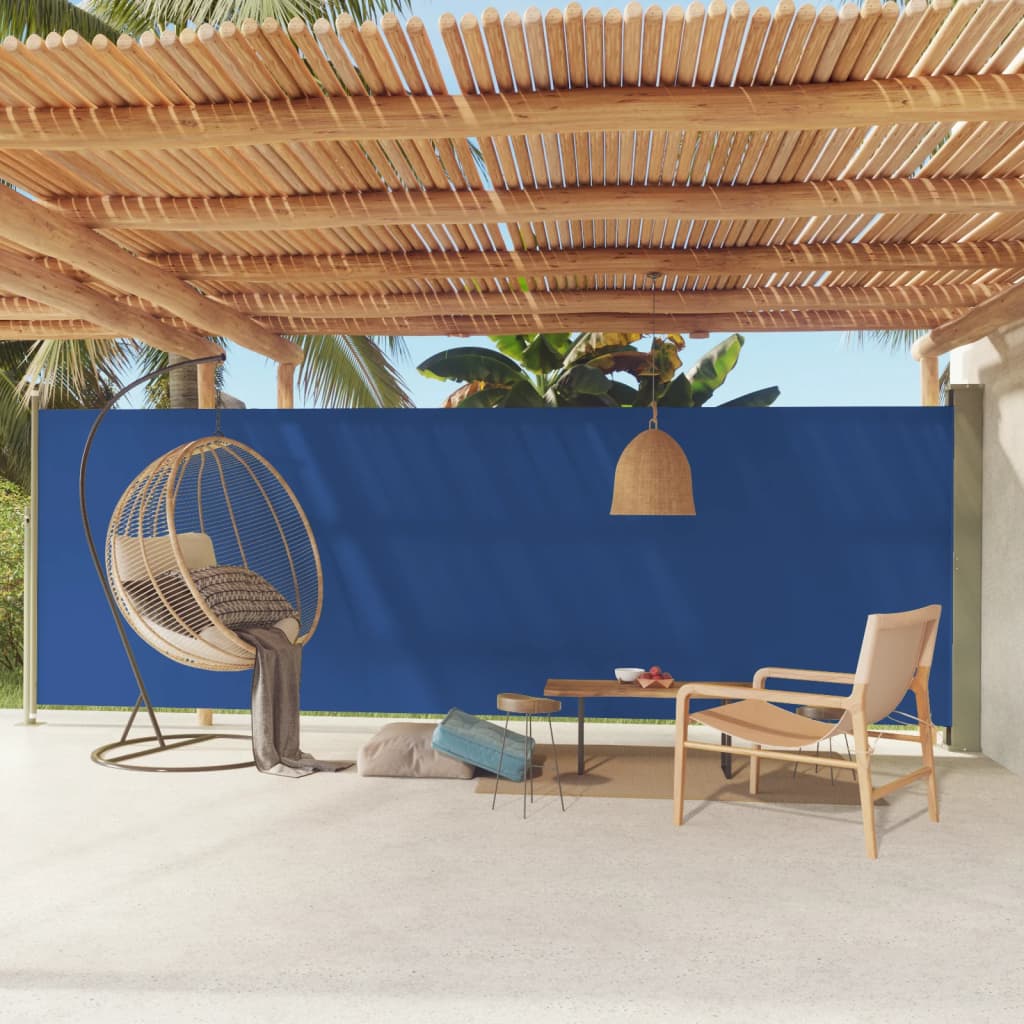 Maison exclusive - toldo lateral retráctil de jardín azul 180x600 cm