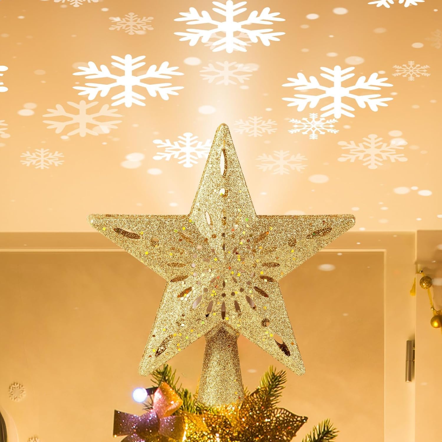 Cime Sapin Triple Noire – Candélabre 3 Niveaux Noël Élégant – Bougeoir Sapin Moderne Intérieur – Décoration Festive Chic