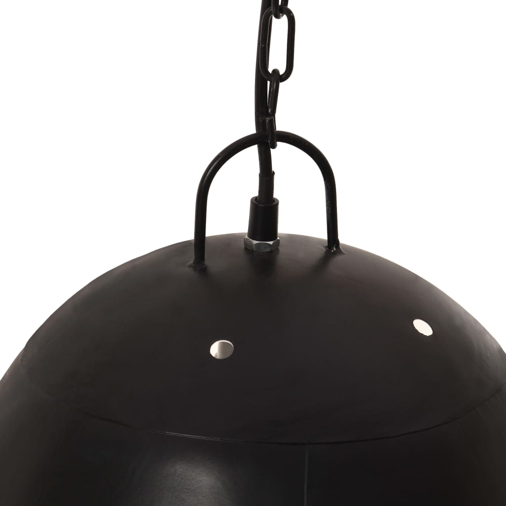 vidaXL Lampe suspendue industrielle 25 W Noir Rond 42 cm E27 - 7