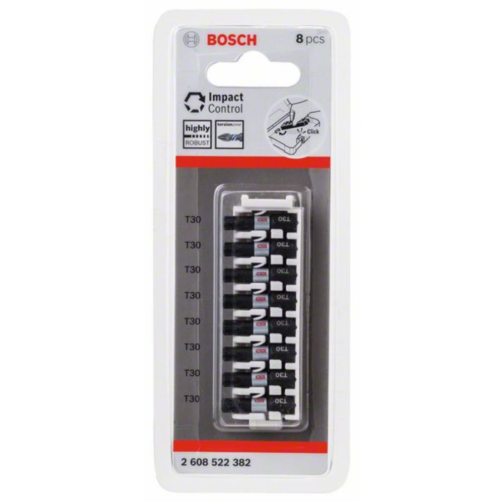 Bosch PRO Torx Impact Bit T30 25 mm 8-częściowy - 2608522382 - 2