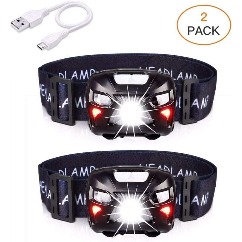 Forfait B---Lampe Frontale Rechargeable De 6000 Lumens Avec 8 Modes D